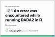 Plugin error from dada2,An error was encountered while running DADA2